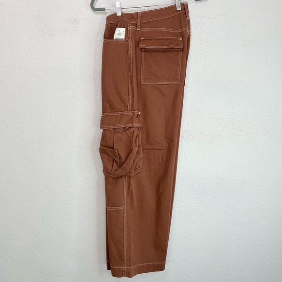 Wild Fable Women's Mid-Rise Baggy Cargo Pants Size 12R Rugged Twill Cotton NWT - Picture 4 of 9